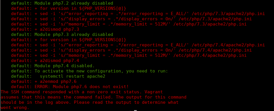 Invalid PHP version